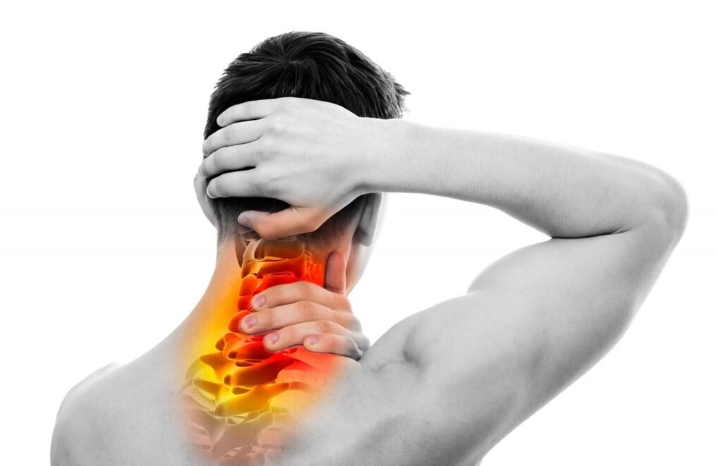 Symptome einer zervikalen Osteochondrose